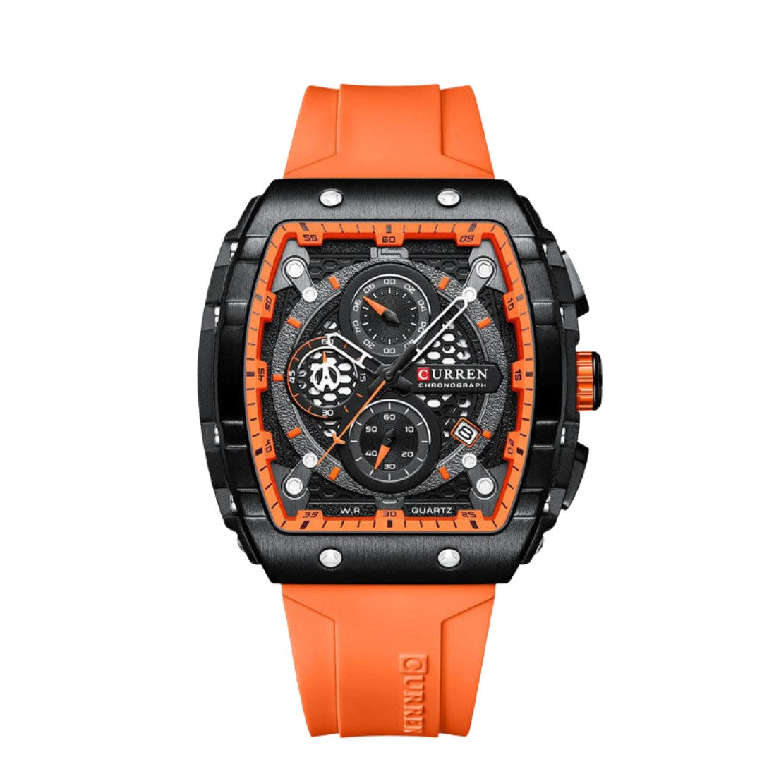 CURREN 8442 Men’s Rubber Strap Watch  | Original CURREN Watch for Men