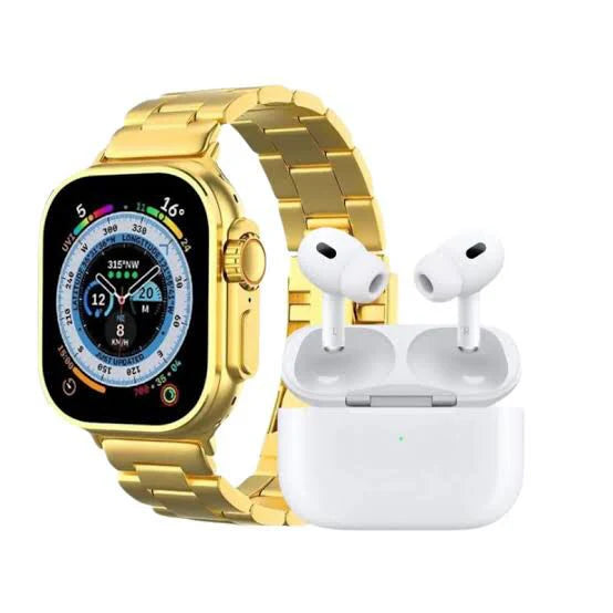Original i20 Ultra 2 Max Smartwatch Combo with AirPods Pro, 7 Straps & Silicone Case – Best Price in Pakistan & UAE