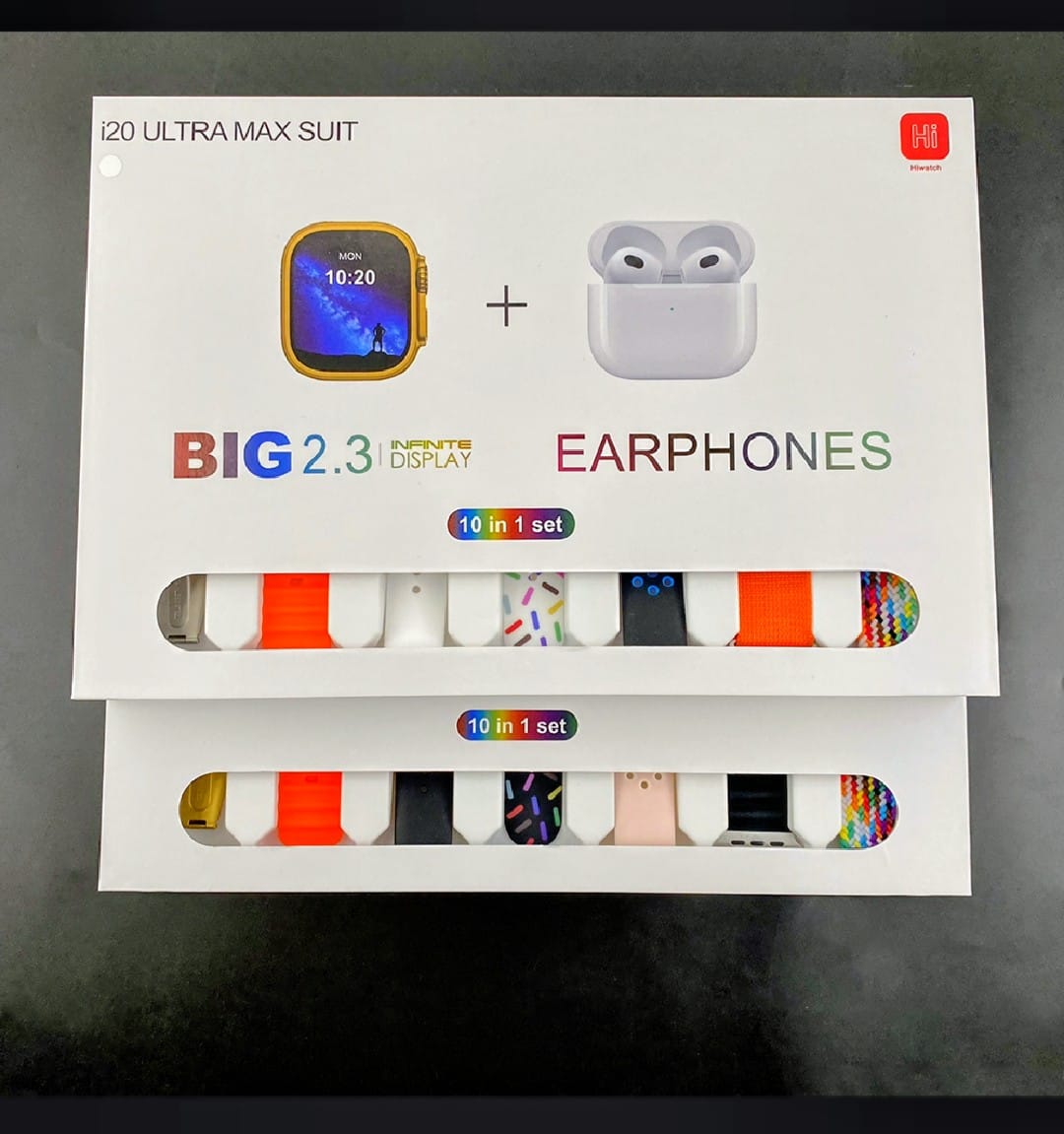 Original i20 Ultra 2 Max Smartwatch Combo with AirPods Pro, 7 Straps & Silicone Case – Best Price in Pakistan & UAE
