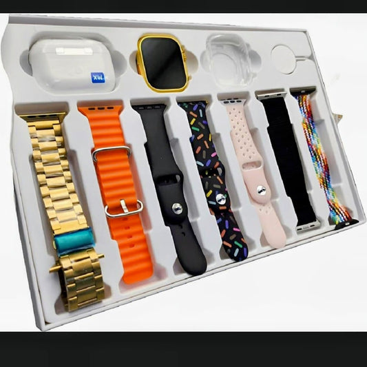 Original i20 Ultra 2 Max Smartwatch Combo with AirPods Pro, 7 Straps & Silicone Case – Best Price in Pakistan & UAE
