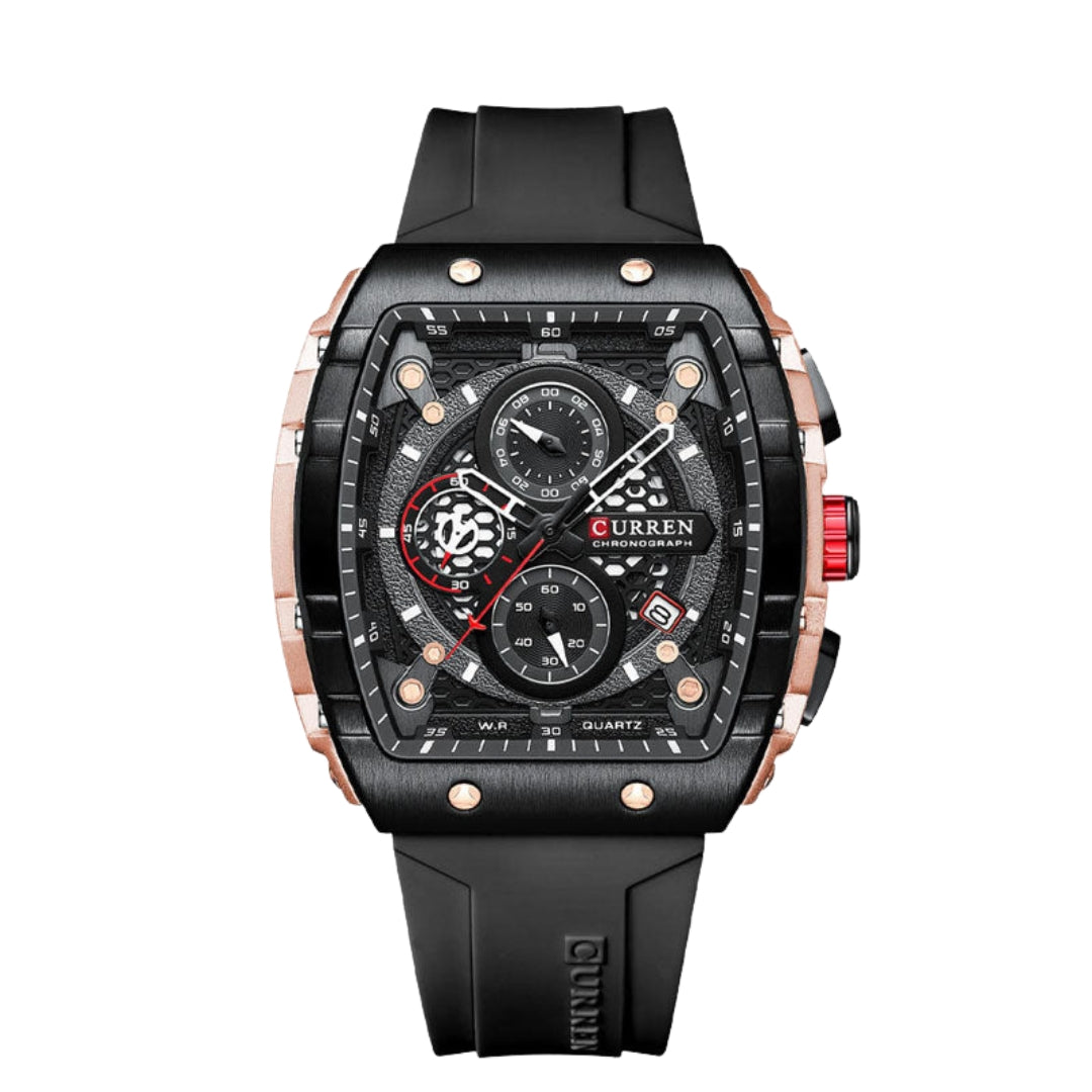 CURREN 8442 Men’s Rubber Strap Watch  | Original CURREN Watch for Men